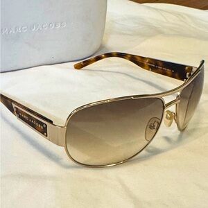Marc Jacobs Gold and Brown Sunglasses